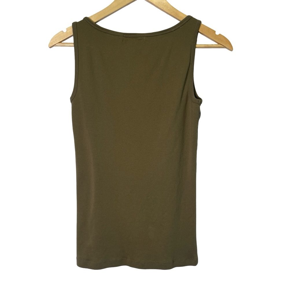 Ralph Lauren Fitted Olive Green Tank Top, Size S - Picture 3 of 4